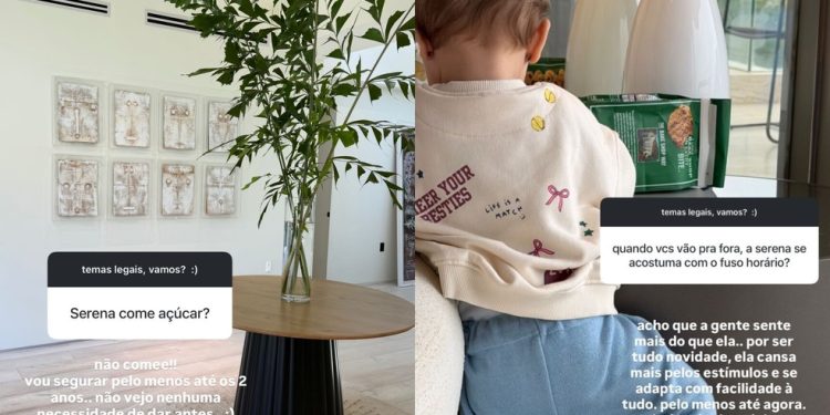 Jade Magalhães revelou como filha lida com fuso horário e alimentação — Foto: Reprodução Instagram