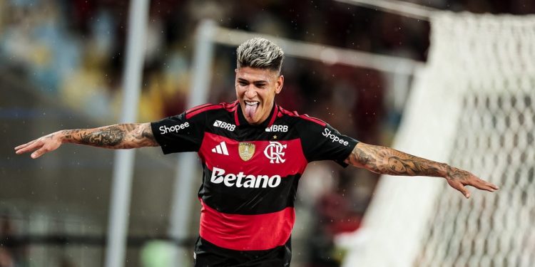 Carrascal fez o segundo gol do Flamengo contra o Cruzeiro — Foto: Gilvan de Souza/Flamengo