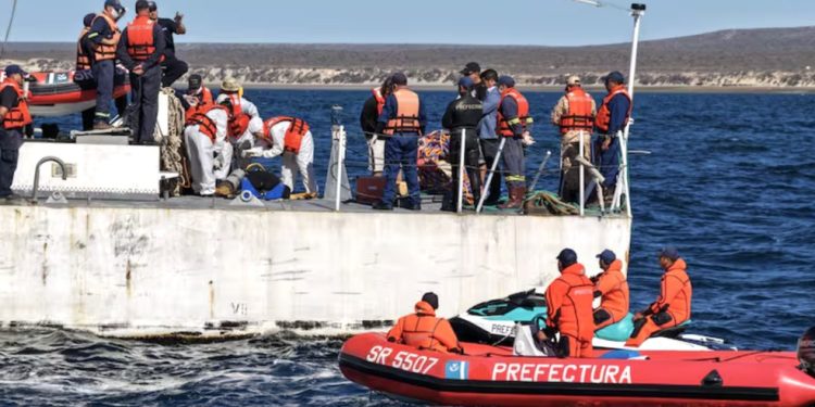 As buscas pelo corpo da jovem duraram 48 horas — Foto: Maxi Jonas via La Nación