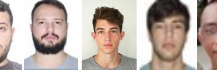 Lucas Alexandre Flaneto, Gianluca Bianchi, Vinicius Soriano, Luigi Barbin e João Guilherme Pinto — Foto: Reprodução
