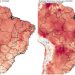 Previsão de mínima e máxima em todo o país, segundo o INPE, para 12 de março de 2026 — Foto: Reprodução / INPE