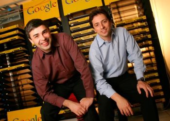 Larry Page e Sergey Brin, fundadores do Google — Foto: Reprodução/Kim Kulish/Getty Images