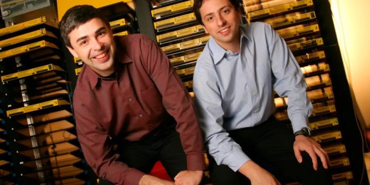 Larry Page e Sergey Brin, fundadores do Google — Foto: Reprodução/Kim Kulish/Getty Images