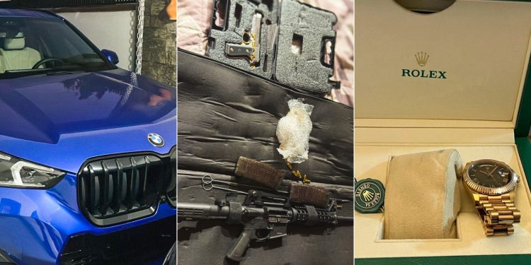 Carros de luxo, relógios, bolsas de grife, colar com Pablo Escobar e armas: veja o que foi apreendido em operação que mirou Mc Ryan e Poze do Rodo