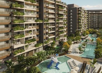 Perspectiva da área de lazer do Green Park Barra — Foto: Divulgação/Opportunity