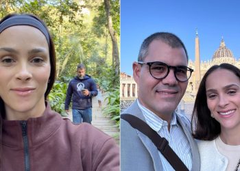 Quem é a mulher coach de Juliano Cazarré, que segue o apoiando em meio à polêmica: 'Sofrendo com a repercussão'