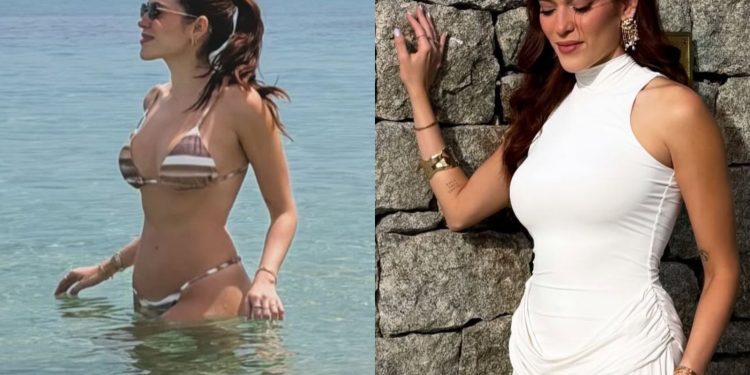 Ana Clara mostra boa forma ao posar de biquíni durante férias na Grécia