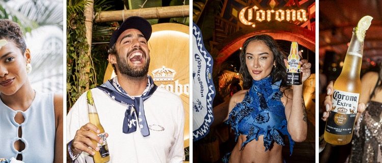 Espaço de Corona recebeu fãs, famosos e influencers convidados pela marca — Foto: Studio Pinguim