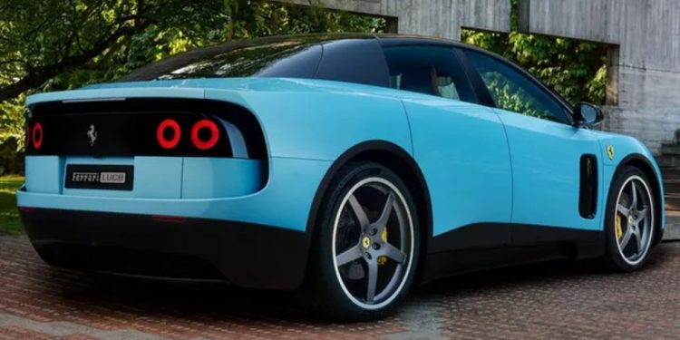 Ferrari revela primeiro carro totalmente elétrico de sua história — Foto: Reprodução