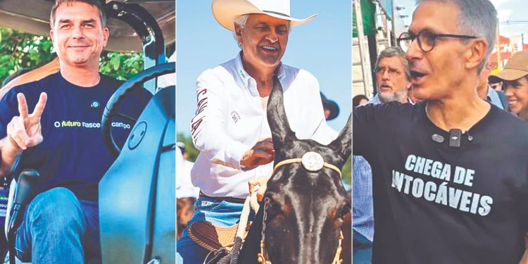Flávio, Caiado e Zema batem ponto em eventos do agro e disputam palanque em feiras e rodeios, antes palco único de Bolsonaro