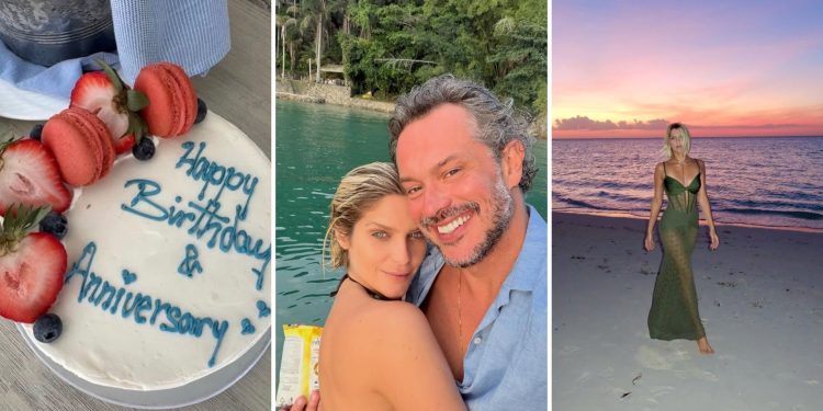 Isabella Santoni e marido comemoram 2 anos de casados em ilha paradisíaca: 'Conexão mesmo quando não é fácil', avalia atriz