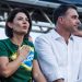 Michelle jogando à la Flávio Bolsonaro