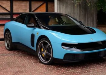 Ferrari revela primeiro carro totalmente elétrico de sua história — Foto: Reprodução