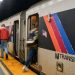 Trem de ida e volta entre a Penn Station, em Nova York, e o MetLife Stadium, em Nova Jersey — Foto: Bloomberg