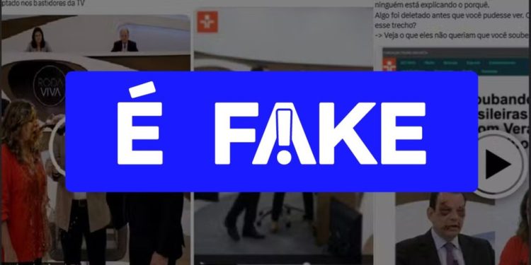 É #FAKE anúncio no X que inventa cenas de briga entre Vera Magalhães e CEO do BTG no Roda Viva para impulsionar site de investimentos de alto risco — Foto: Reprodução