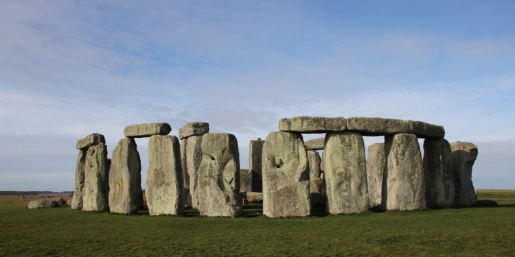 Stonehenge, na Inglaterra — Foto: Eduardo Maia / O Globo