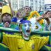 Torcedores da seleção brasileira na Copa do Mundo de 2002 — Foto: AFP PHOTO/Mauricio LIMA