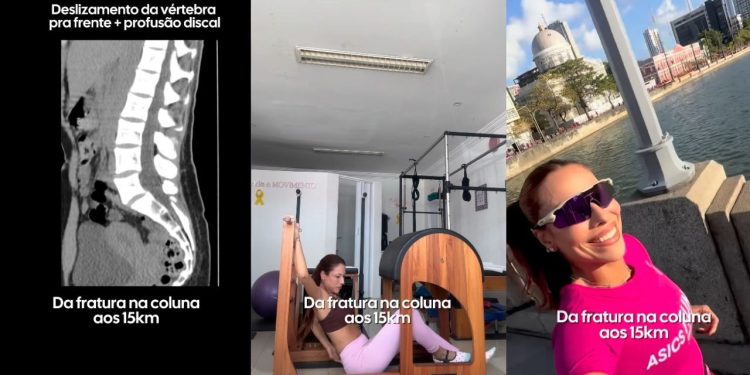 Fisioterapeuta fratura a coluna durante gravação de vídeo de pilates: tudo o que se sabe sobre a recuperação rumo à meia maratona