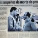 Reportagem com foto de empresário discutindo com promotor, meses antes do crime — Foto: Reprodução/Acervo O GLOBO