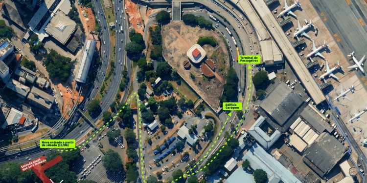 Obras no Aeroporto de Congonhas alteram acesso de carros ao terminal; veja como fica