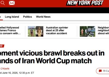 New York Post compartilhou o vídeo da briga no início desta tarde — Foto: Reprodução
