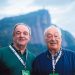 Dois dos maiores nomes da vitivinicultura portuguesa, Anselmo Mendes (esq.) e Luis Pato, estão no Vinhos de Portugal junto a cerca de 80 produtores — Foto: Becca Maria