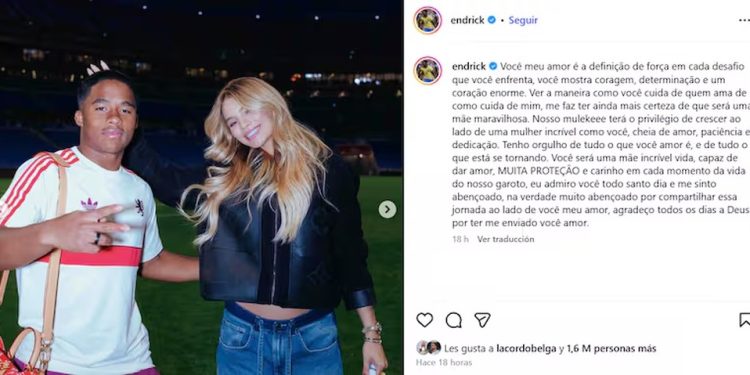 O futebolista fez o feliz anúncio por meio de suas redes sociais — Foto: Reprodução/Redes sociais