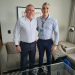 O treinador brasileiro com o professor Roberto Piantino — Foto: Arquivo pessoal