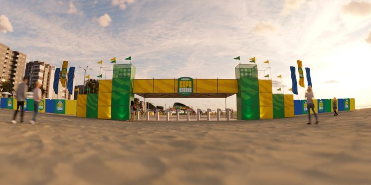 Arena Copacabana terá telões na praia — Foto: Divulgação
