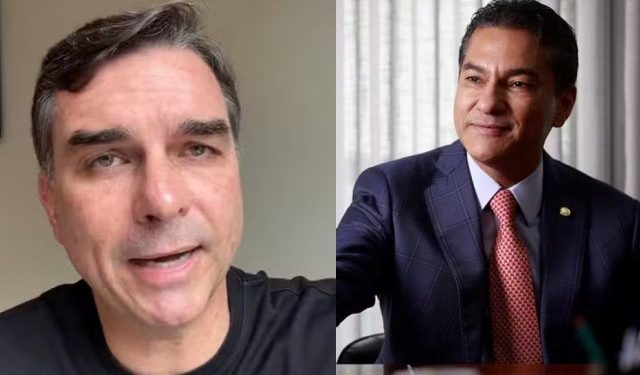 A reunião entre Flávio Bolsonaro e Marcos Pereira para tentar a aliança na disputa pela Presidência
