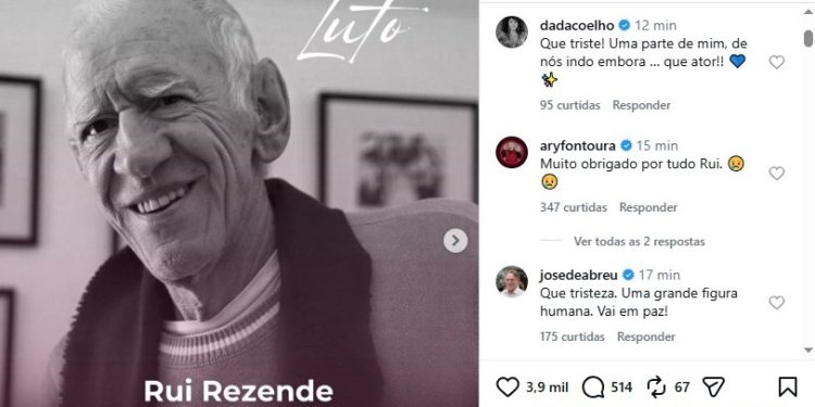 Ary Fontoura, José de Abreu, Marcos Palmeira e mais artistas lamentam morte de Rui Resende: veja homenagens