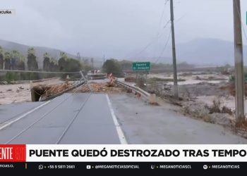 Bebê com apenas uma semana de vida é resgatado após ponte desabar durante temporais no Chile; vídeo
