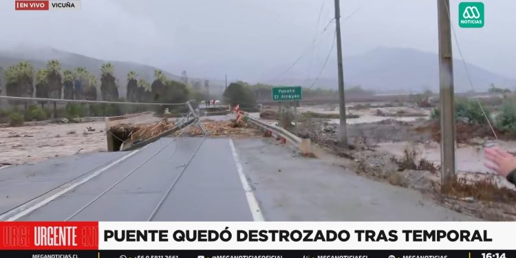 Bebê com apenas uma semana de vida é resgatado após ponte desabar durante temporais no Chile; vídeo