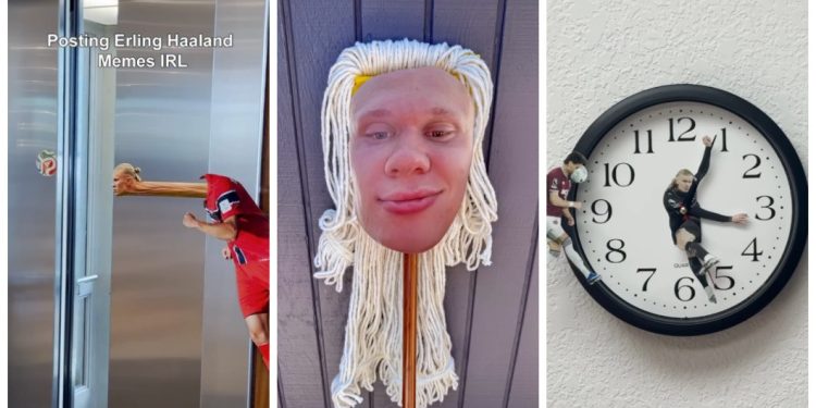 Clube de Haaland, Manchester City diverte público com memes artísticos do craque no cotidiano; assista