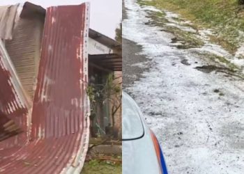 Forte temporal de granizo deixa 'centenas' de casas destelhadas em Eldorado do Sul, no RS