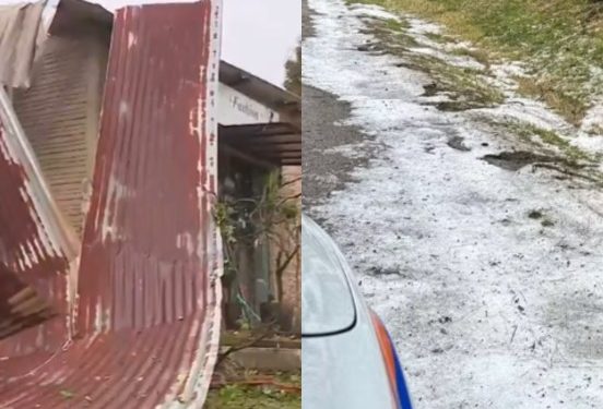 Forte temporal de granizo deixa 'centenas' de casas destelhadas em Eldorado do Sul, no RS