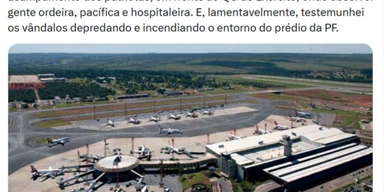 Post de Aroldo Medina, candidato a vice na chapa de Renan Santos — Foto: Reprodução/Twitter
