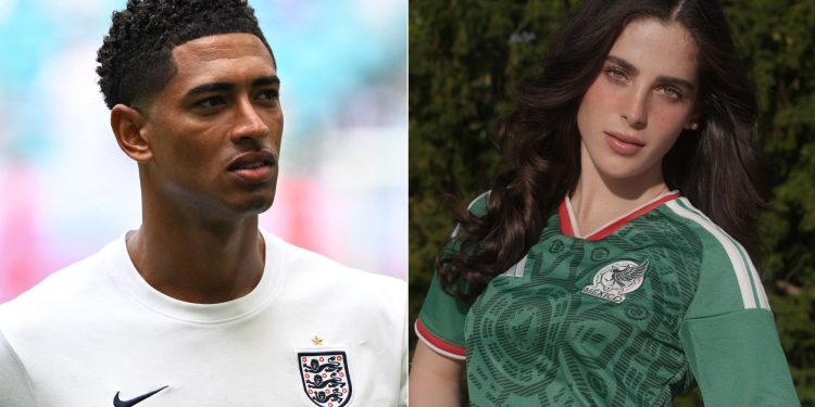 Miss nega rumores de romance com astro da seleção inglesa Jude Bellingham