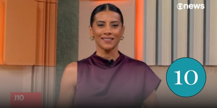 Nota 10: Aline Midlej cada vez melhor na apresentação do 'Jornal das Dez', na GloboNews