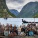 Seleção da Noruega fez ensaio com temática viking antes de embarcar para a Copa do Mundo — Foto: Divulgação/Federação de Futebol da Noruega