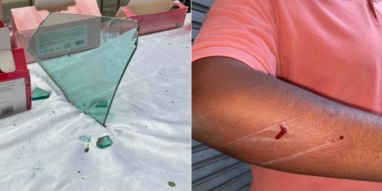 Vidros de janela de prédio no Centro cederam e caíram durante vendaval no Rio