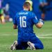 Goleiro do Canadá, Maxime Crépeau, também usa as chuteiras da Senda Athletics — Foto: Reprodução/Instagram