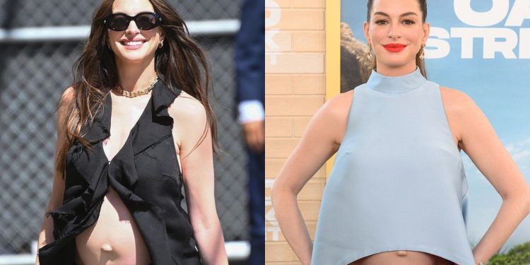 Anne Hathaway responde a comentários sobre a barriga: existe um formato ideal na gravidez?