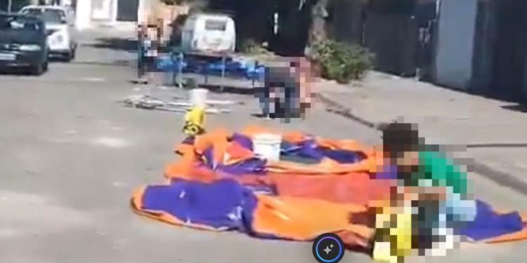 Artefato lançado por drone explode durante preparo de festa de rua na comunidade Dourado, em Cordovil, e fere dois