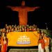 Cristo Redentor recebeu iluminação especial em ato pelos 20 anos da Lei Maria da Penha