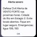 Defesa Civil emite alerta severo para ventos fortes na cidade; Rio entra em estágio 2