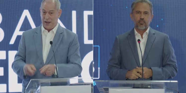 Elmano de Freitas e Ciro Gomes se encontram em debate da Band ao governo do Ceará