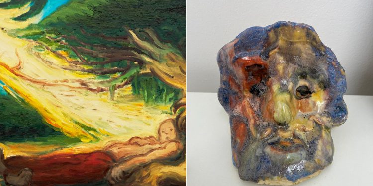 Em mostras individuais no Rio, Tiago Carneiro da Cunha e Allan Gandhi criam diálogo entre pintura e cerâmica