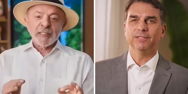 Em primeiro programa eleitoral na TV, Lula aposta em trajetória e propostas, e Flávio mira mulheres e segurança