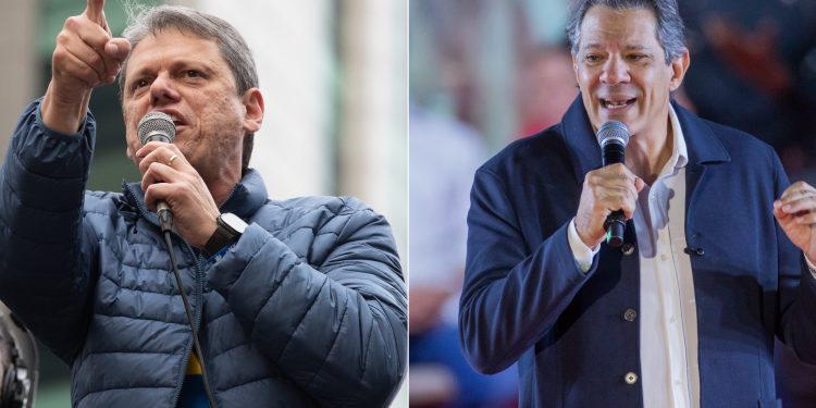 Em primeiro programa eleitoral no rádio, Tarcísio foca em Cracolândia e Haddad lembra ações como ministro da Fazenda e Educação